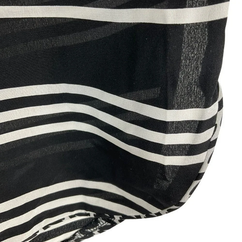 Trina Turk Swimsuit Cover Up Pants Women's Sz M Stripe Sheer Wide Leg $168 Nwt - Picture 9 of 13